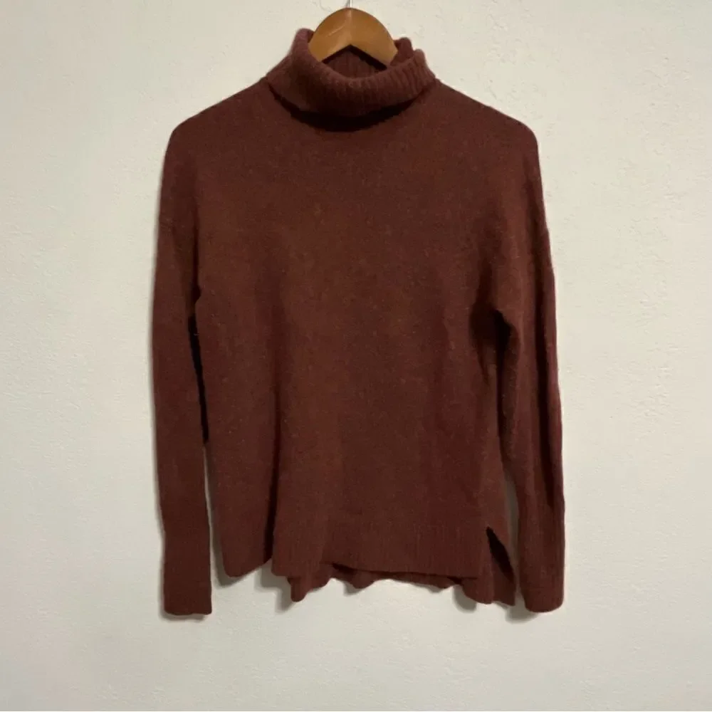 J. Crew Brown Wool Blend Turtleneck Sweater